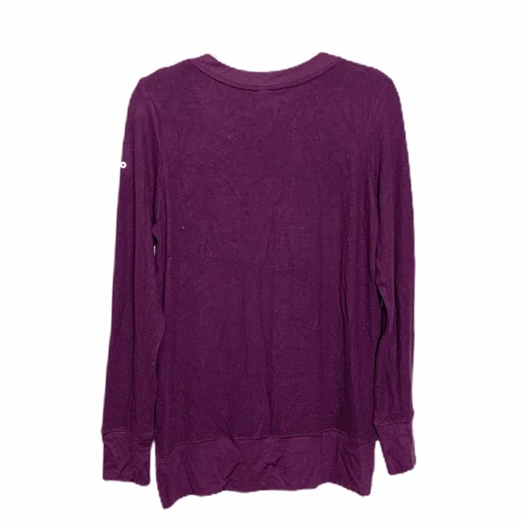 Alo Yoga Glimpse Long Sleeve Top Black Plum Small - Picture 3 of 5